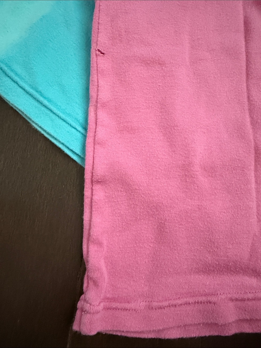 PINK Victoria's Secret women’s cropped cotton lounge pants/PJ’s pink & aqua sz M - Picture 4 of 4